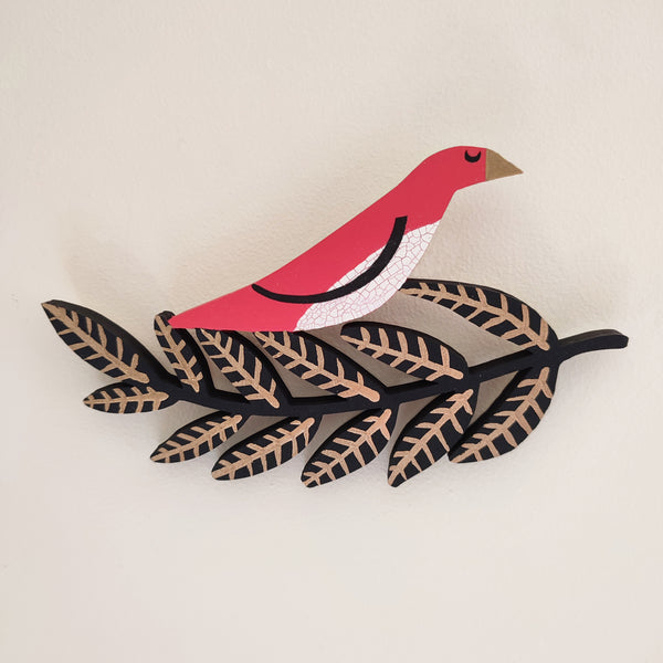 Wall Hangable Bird and Leaf Decoration