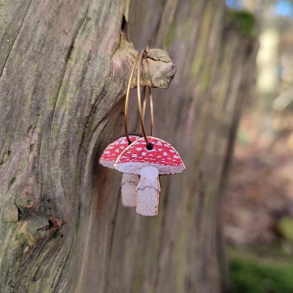 Fly Agaric Toadstool Earrings