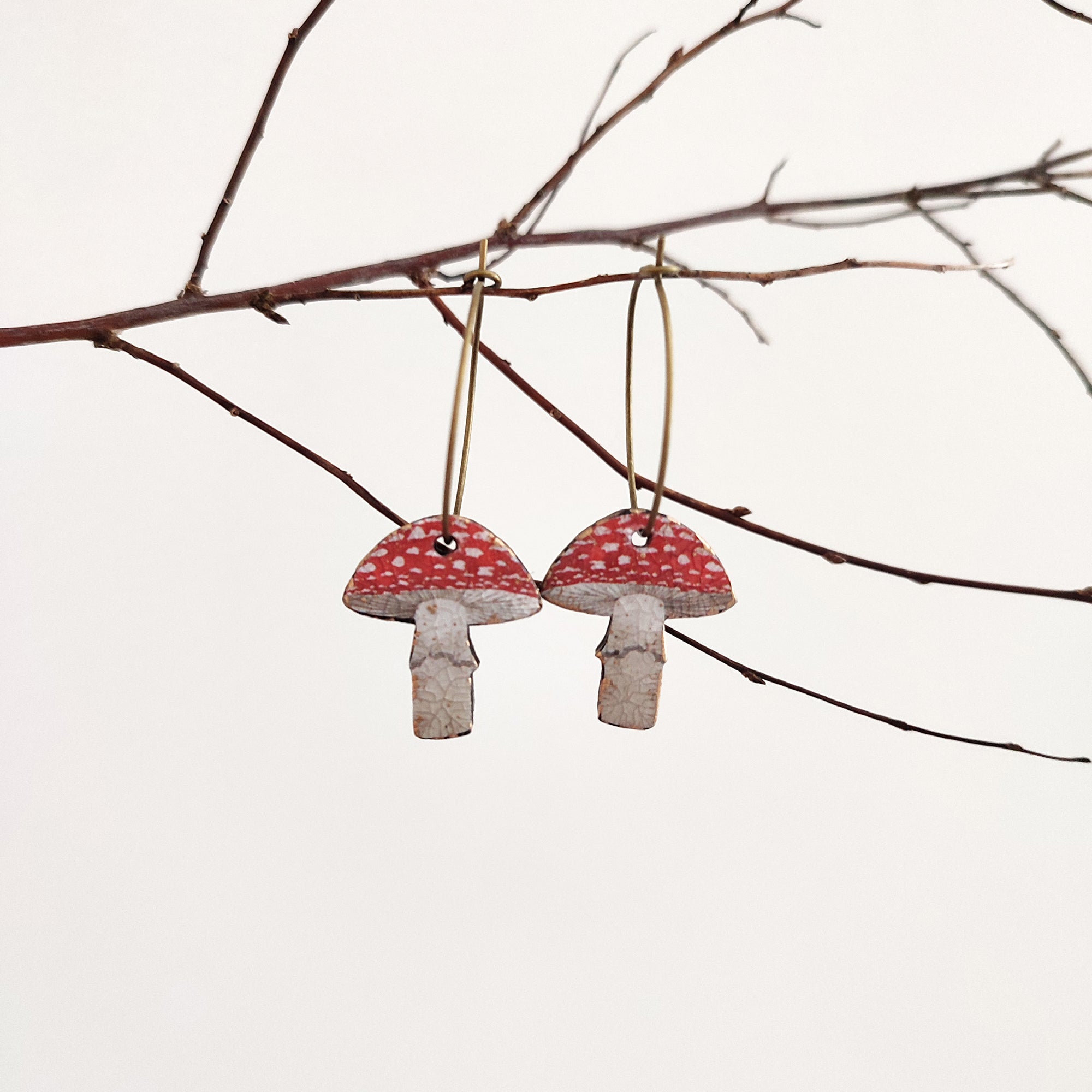 Fly Agaric Toadstool Earrings