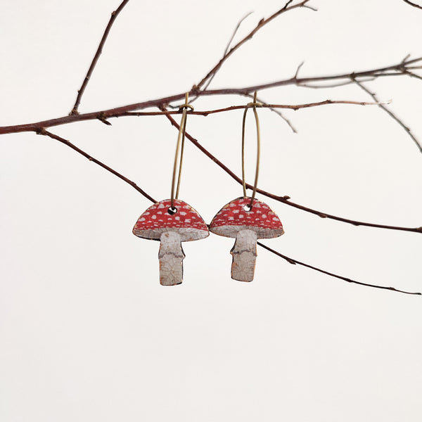 Fly Agaric Toadstool Earrings