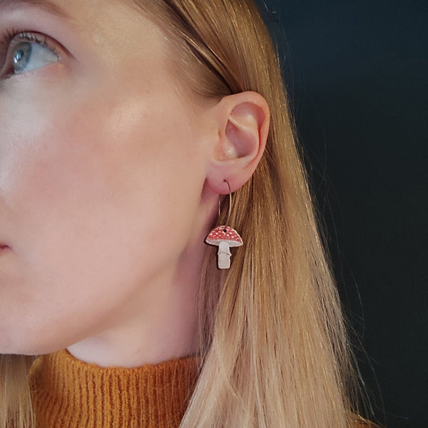 Fly Agaric Toadstool Earrings