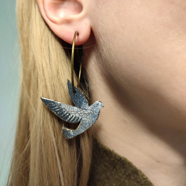 Blue Dove Earrings - Emily Jepps Studio