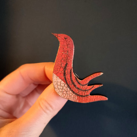 Coral Bird Brooch - Emily Jepps Studio