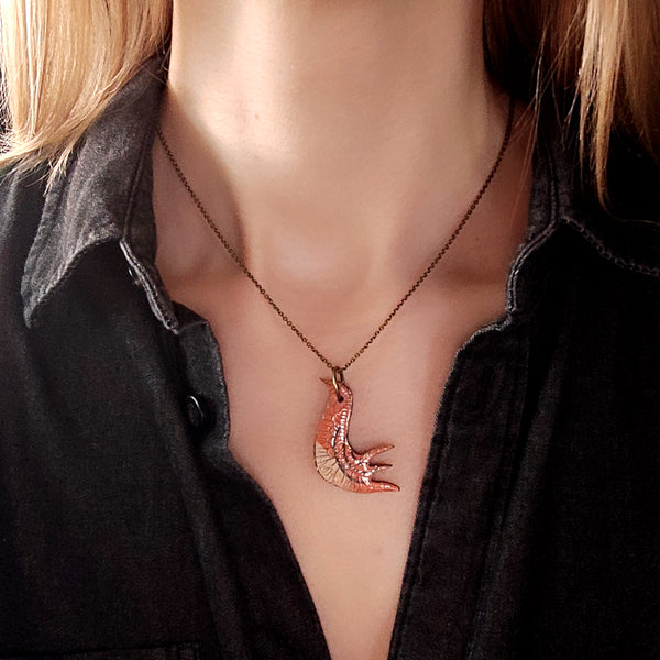 Coral Bird Pendant Necklace - Emily Jepps Studio