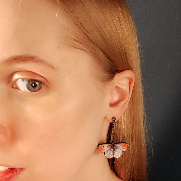 Orange-tip Butterfly Earrings