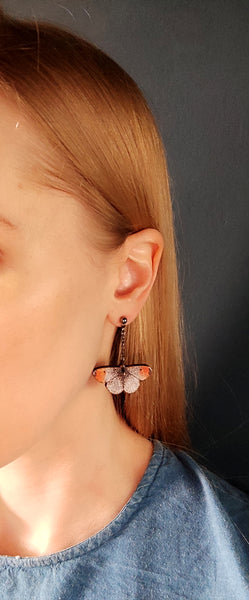 Orange-tip Butterfly Earrings