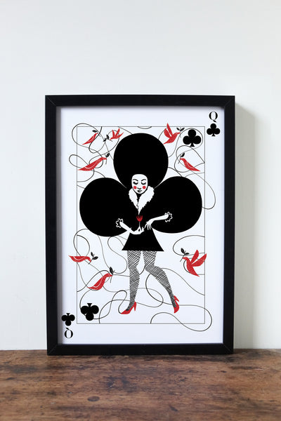 Playing Card Queens - A3 Prints - Emily Jepps Studio