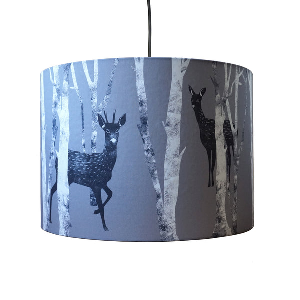 Roe Deer & Silver birch Lampshade - Emily Jepps Studio