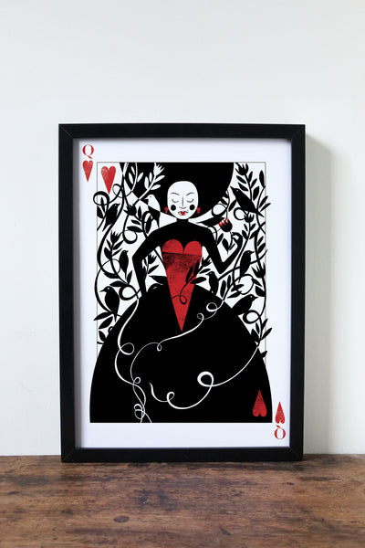 Playing Card Queens - A3 Prints - Emily Jepps Studio