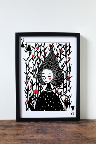 Playing Card Queens - A3 Prints - Emily Jepps Studio