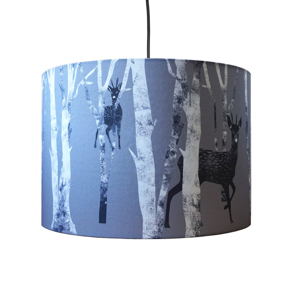 Roe Deer & Silver birch Lampshade - Emily Jepps Studio