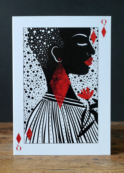 Playing Card Queens - Pack of 4 - Emily Jepps Studio