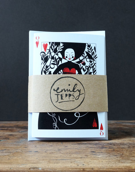 Playing Card Queens - Pack of 4 - Emily Jepps Studio